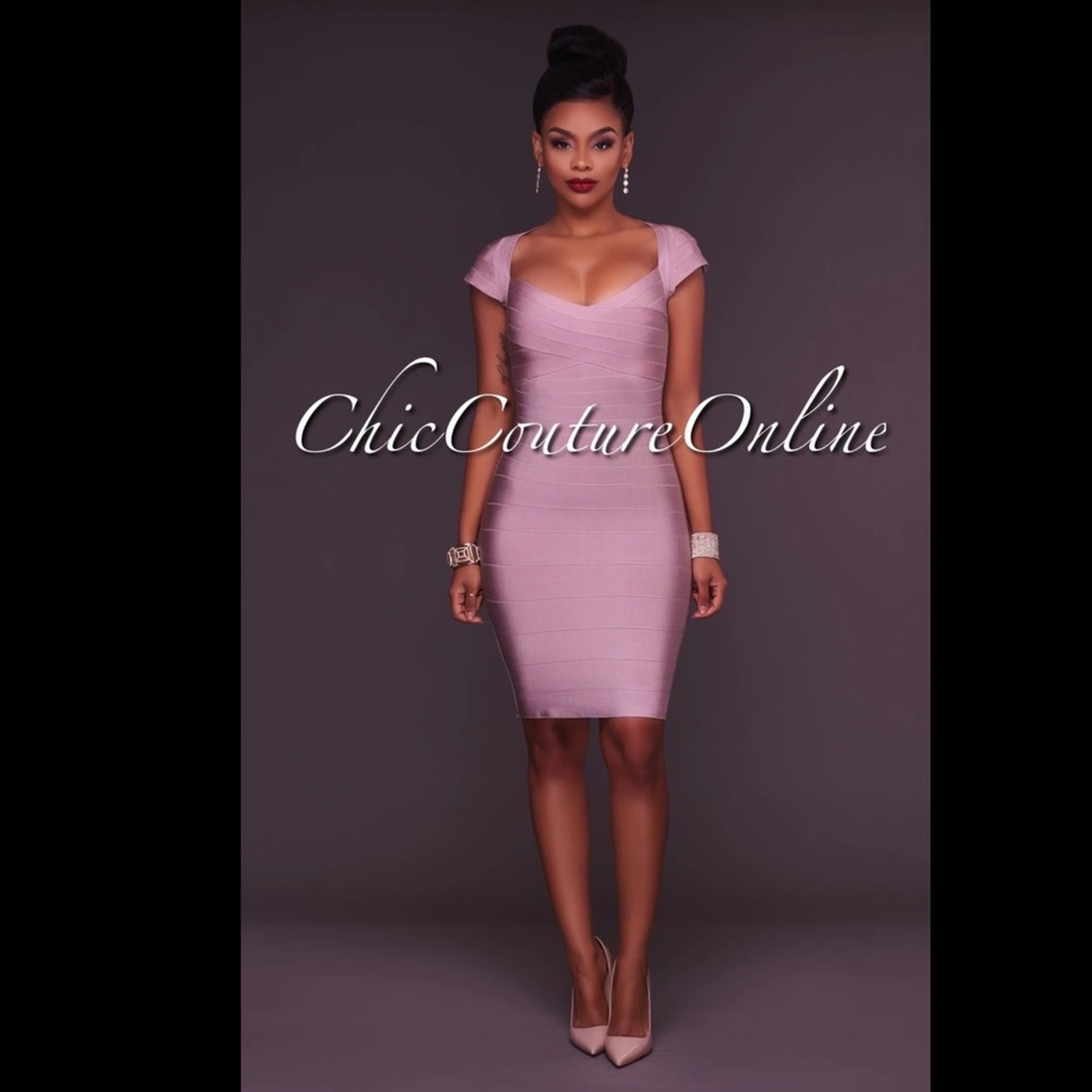 NWOT Light Muave Bandage dress